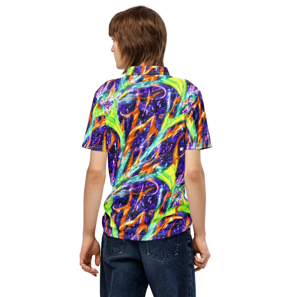 Prism Canopy on Men's Slim Fit Polo Shirt — Back