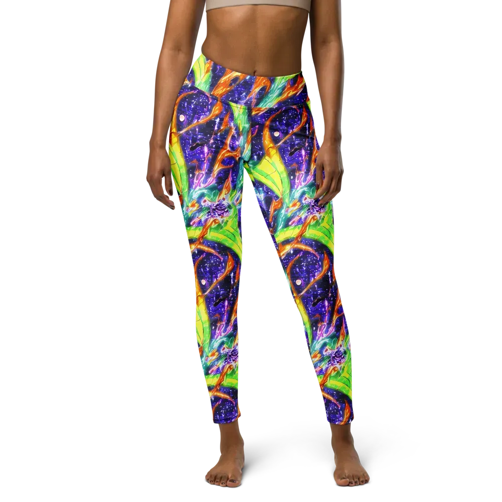Prism Canopy on Yoga Leggings — Front
