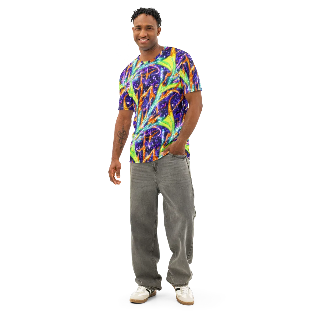 Prism Canopy on Men's Cotton Crew Neck T-Shirt — Front
