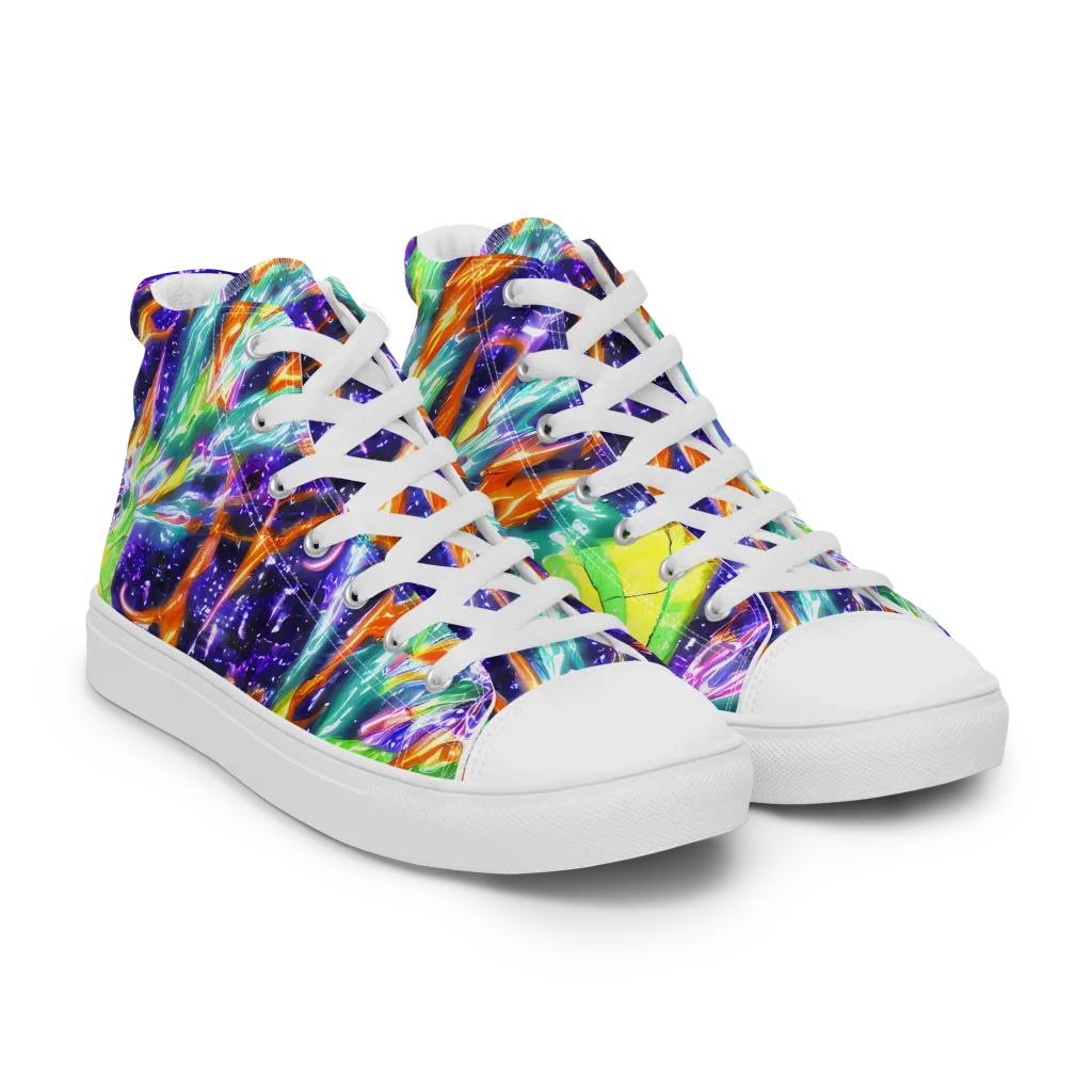 Prism Canopy on Men's High Top Canvas Shoes — Right Front