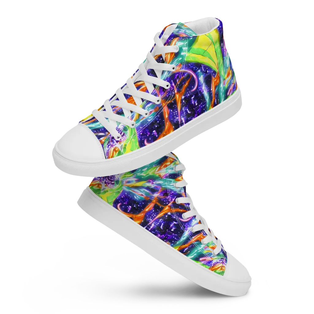 Prism Canopy on Men's High Top Canvas Shoes — Front