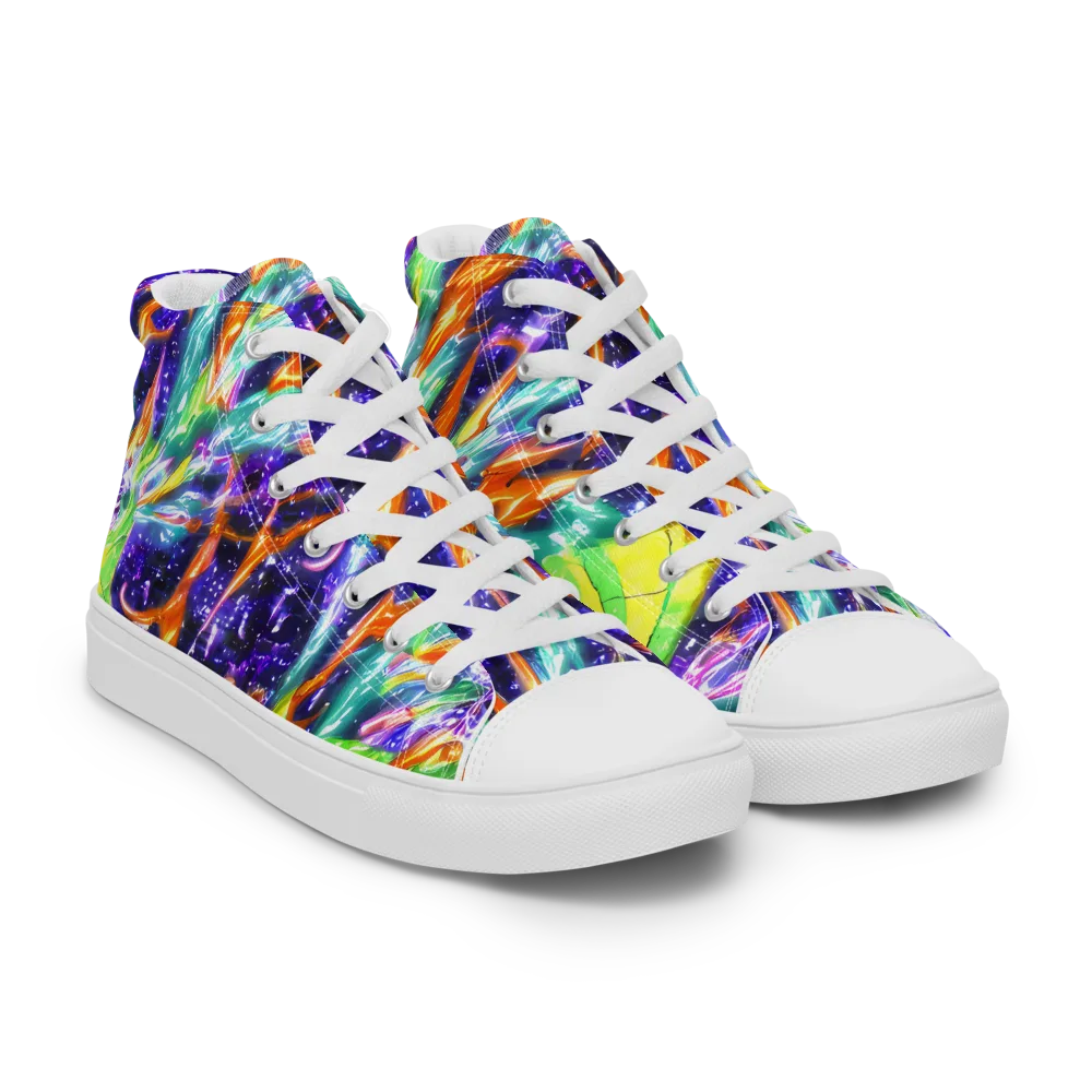 Prism Canopy on Women's High Top Canvas Shoes — Right Front