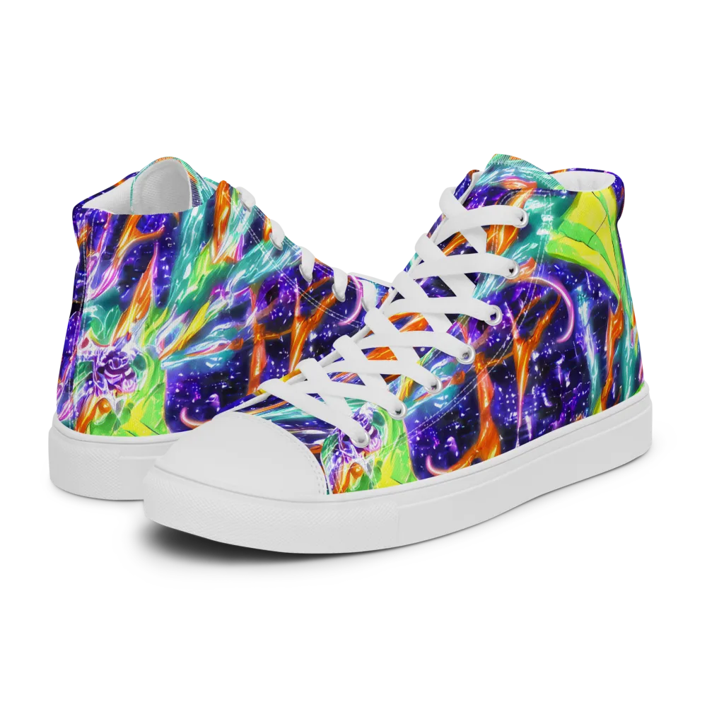 Prism Canopy on Women's High Top Canvas Shoes — Left