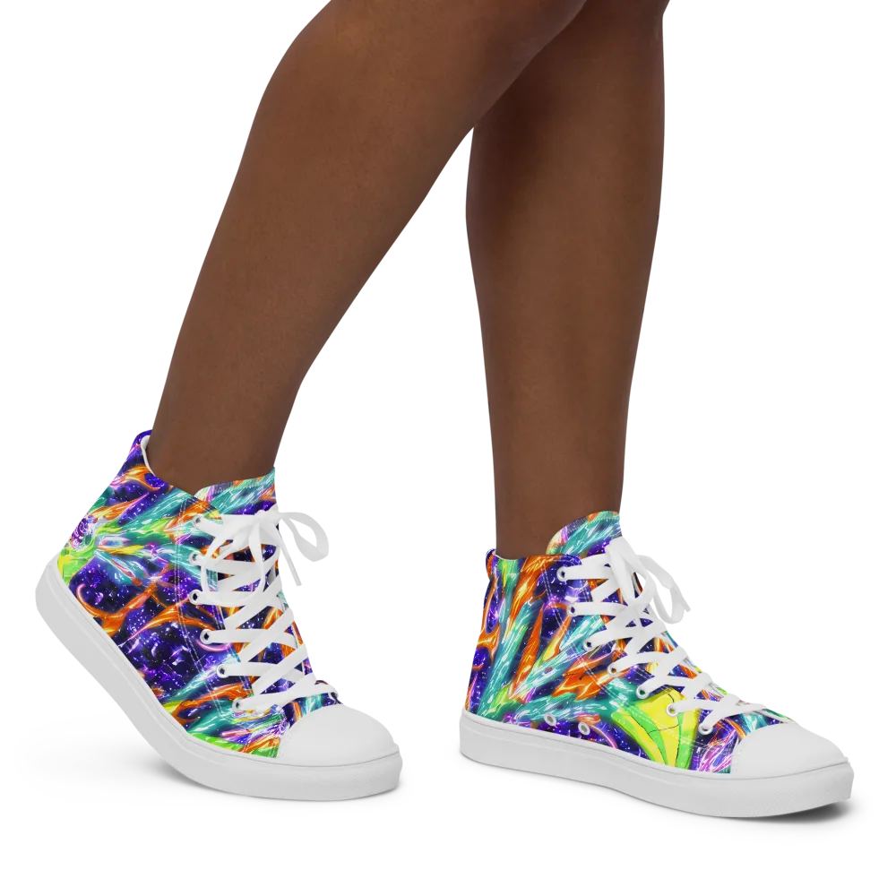 Prism Canopy on Women's High Top Canvas Shoes — Right