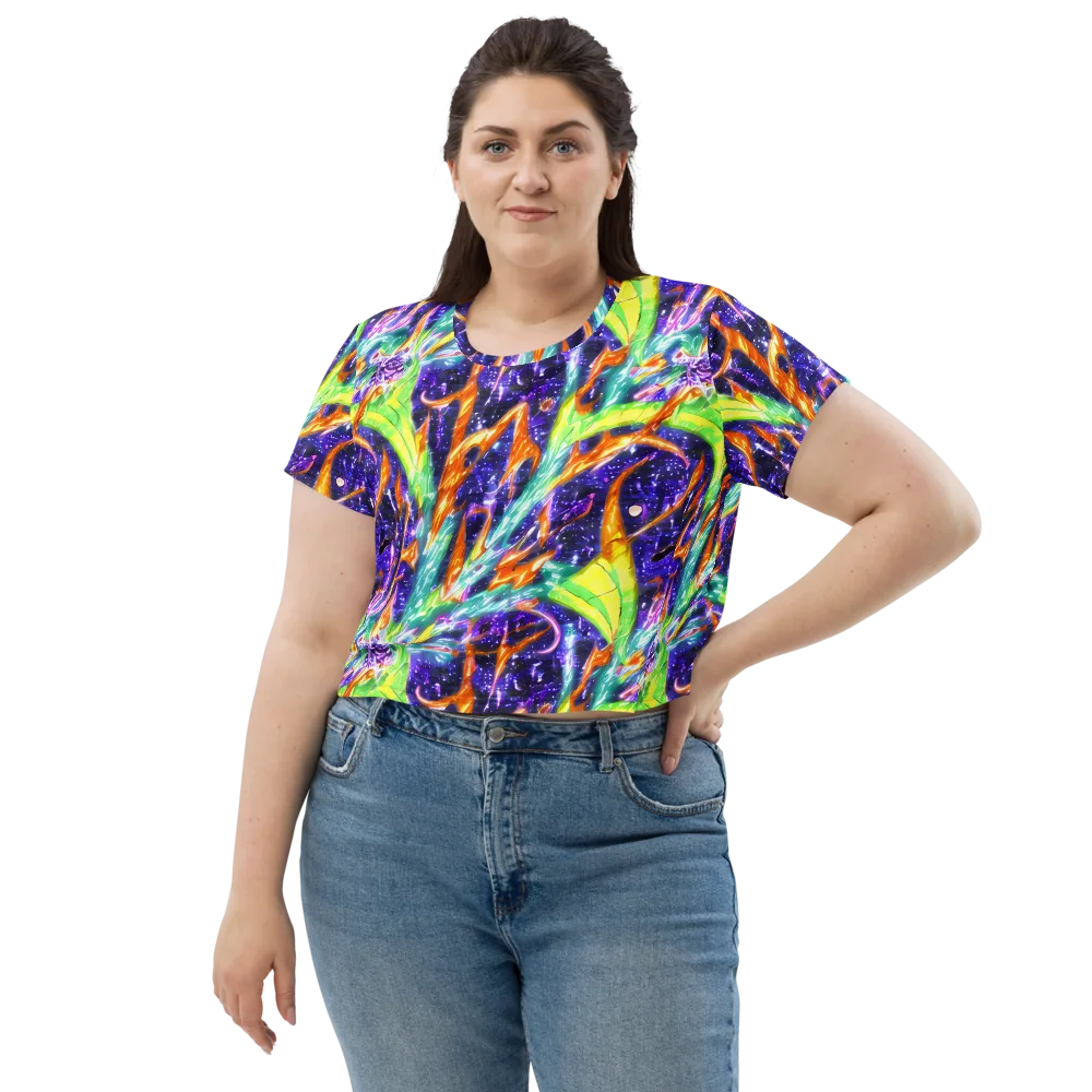 Prism Canopy on Crop Tee — Front