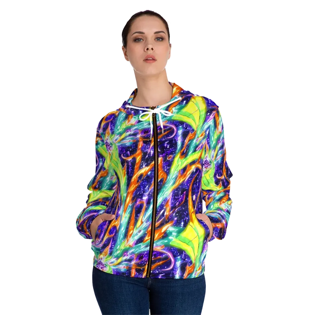 Prism Canopy on Women's Full-Zip Hoodie — Front On Person