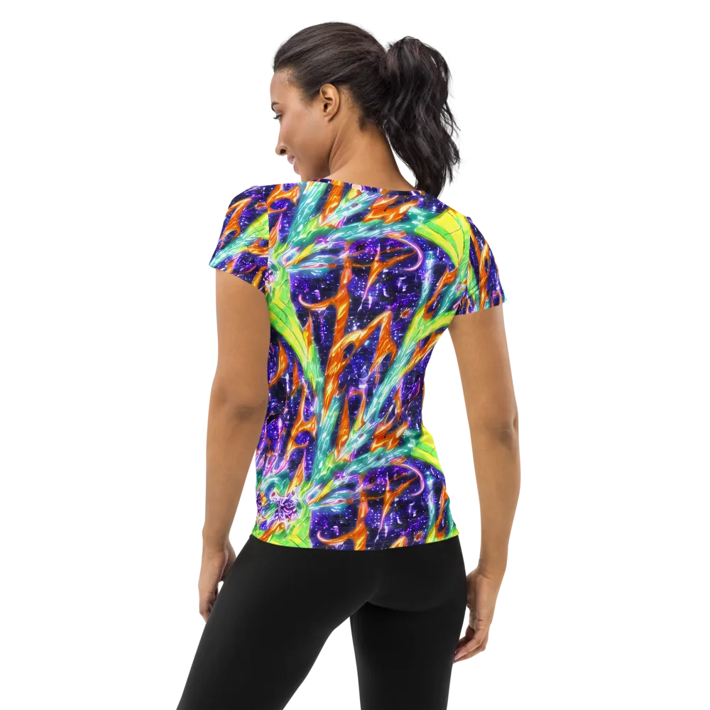 Prism Canopy on Women's Athletic T-Shirt — Back