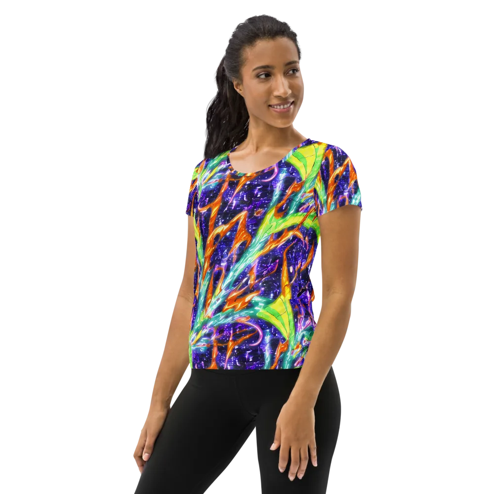 Prism Canopy on Women's Athletic T-Shirt — Left