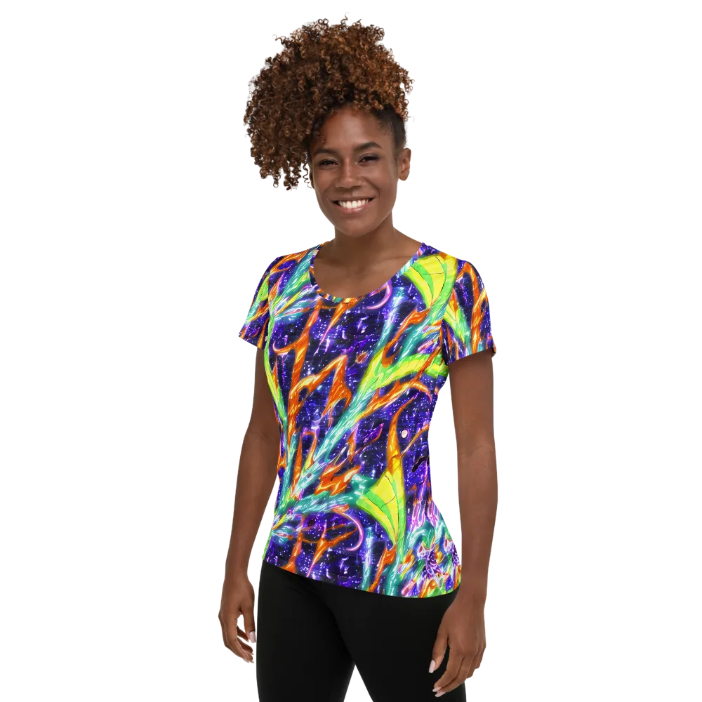 Prism Canopy on Women's Athletic T-Shirt — Left