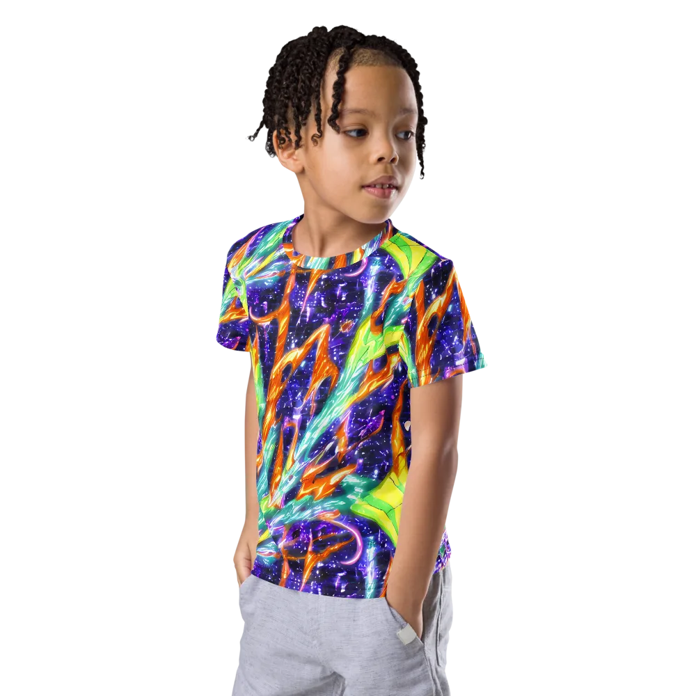 Prism Canopy on Kids Crew Neck T-Shirt — Left Front