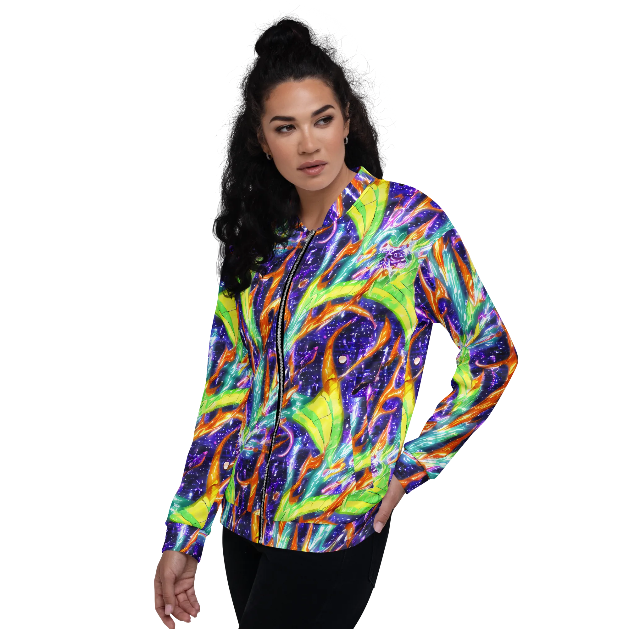 Prism Canopy on Bomber Jacket — Left