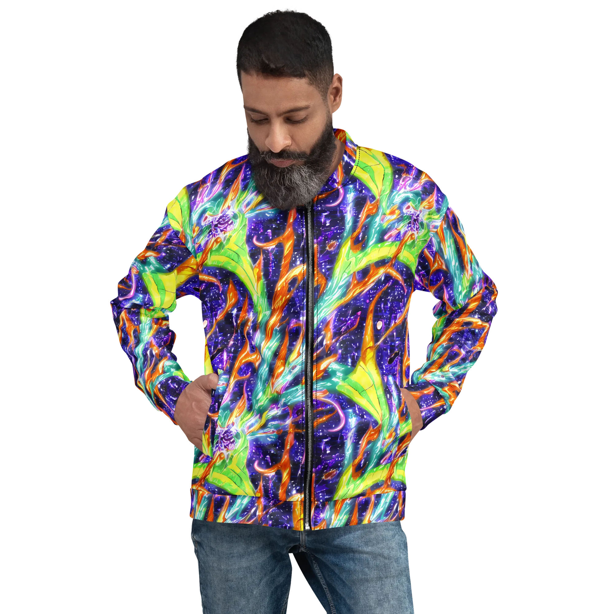 Prism Canopy on Bomber Jacket — Front