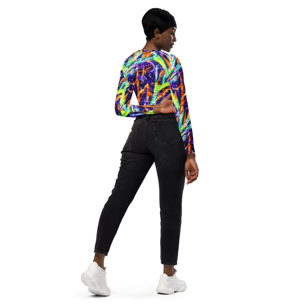 Prism Canopy on Long Sleeve Crop Top — Right Back