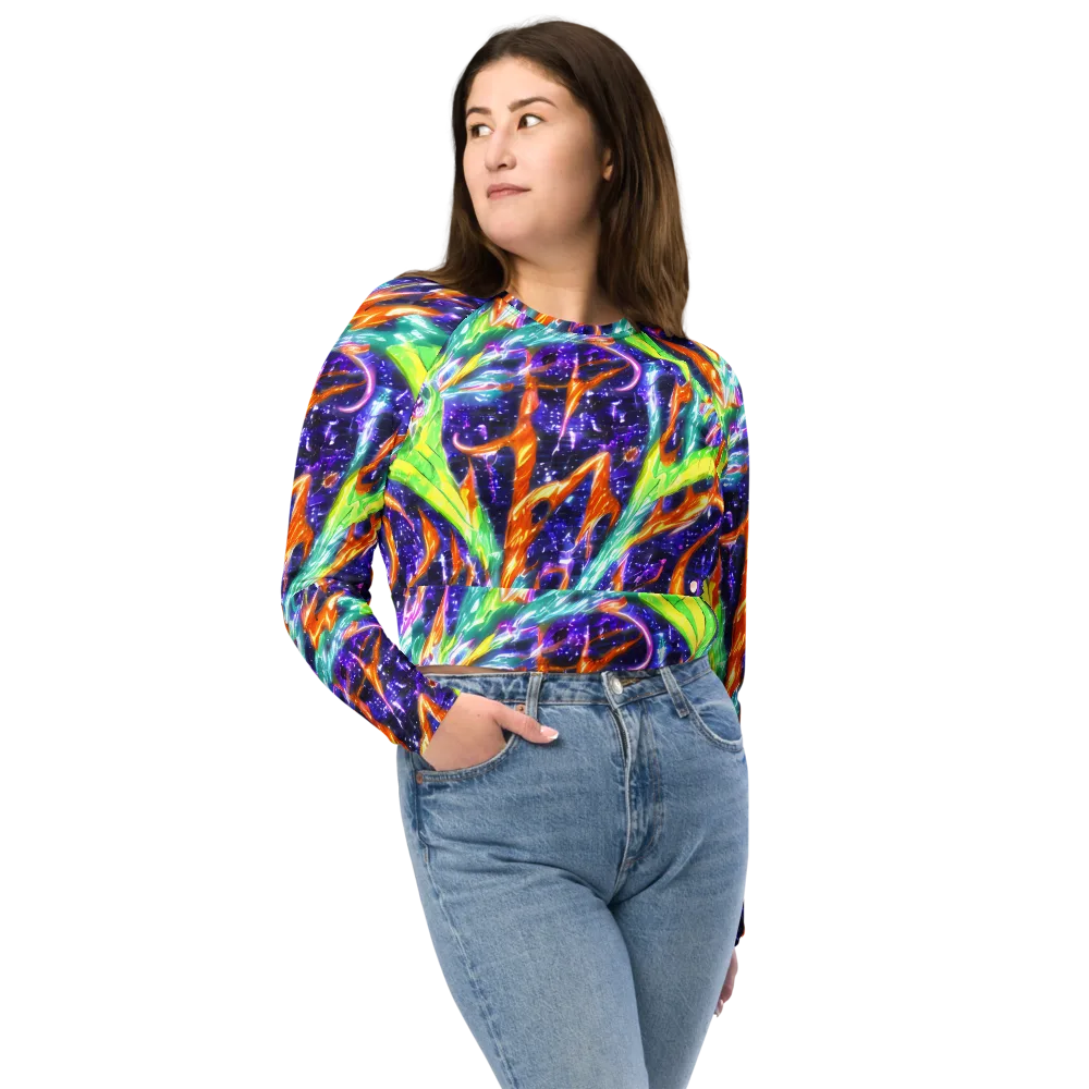 Prism Canopy on Long Sleeve Crop Top — Front