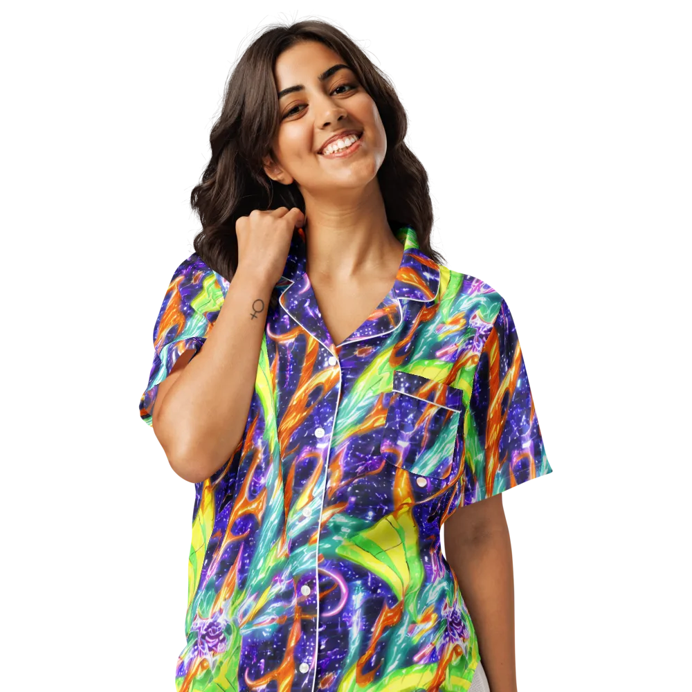 Prism Canopy on Women's Short Sleeve Pajama Top — Front