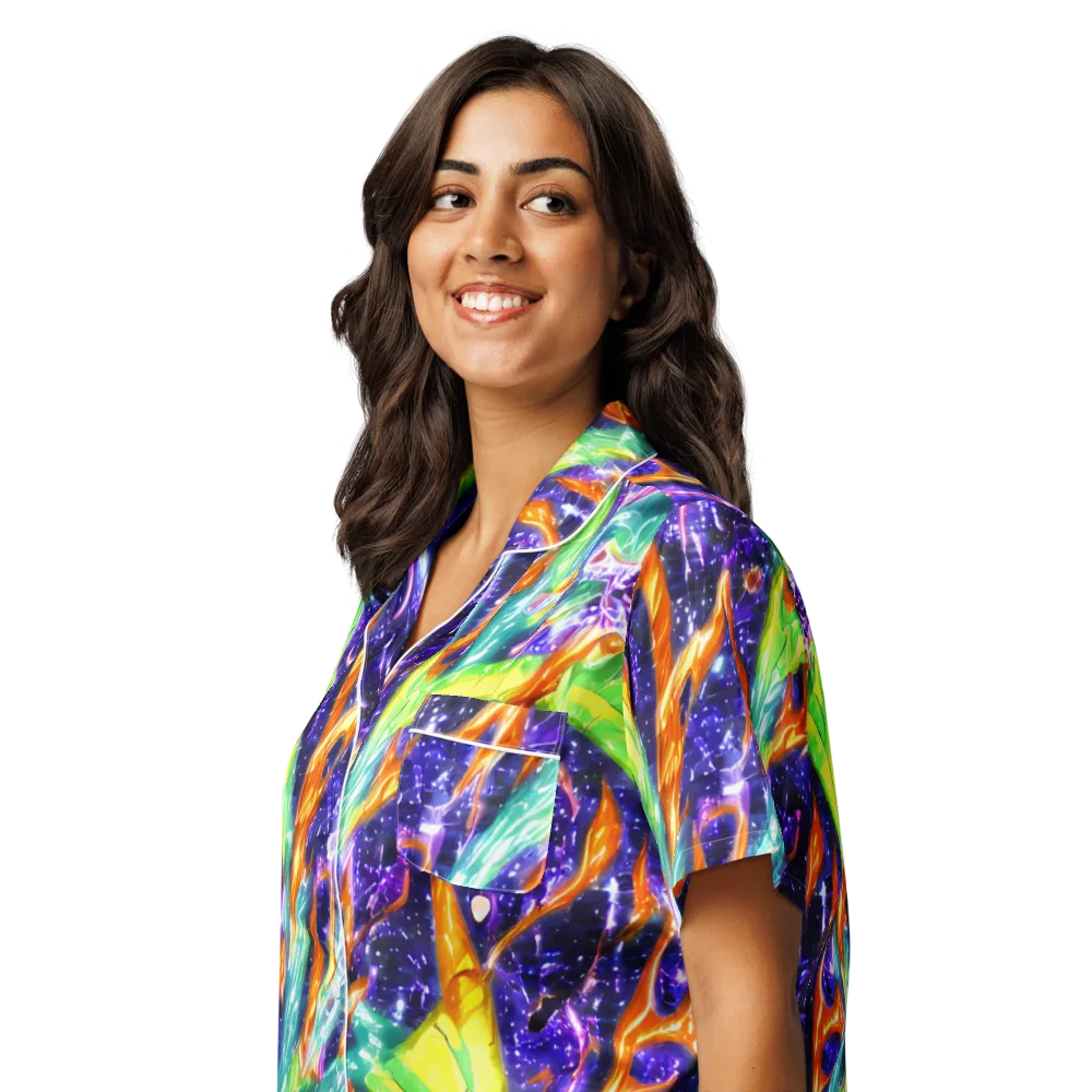 Prism Canopy on Women's Short Sleeve Pajama Top — Left Front