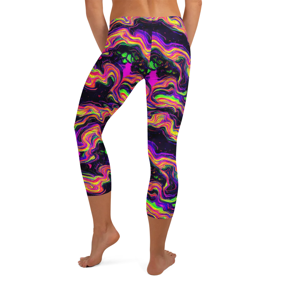 Acidwave on Capri Leggings — Back