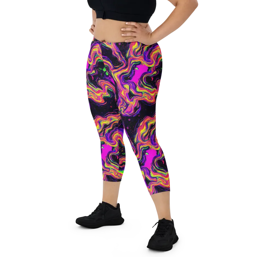 Acidwave on Capri Leggings — Front