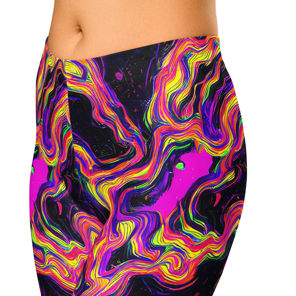 Acidwave on Capri Leggings — Zoomed-in