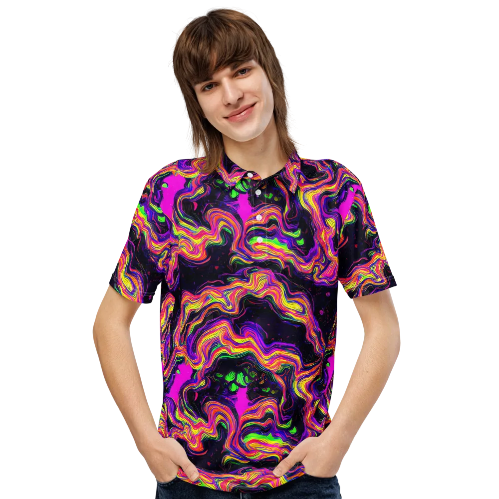Acidwave on Men's Slim Fit Polo Shirt — Front
