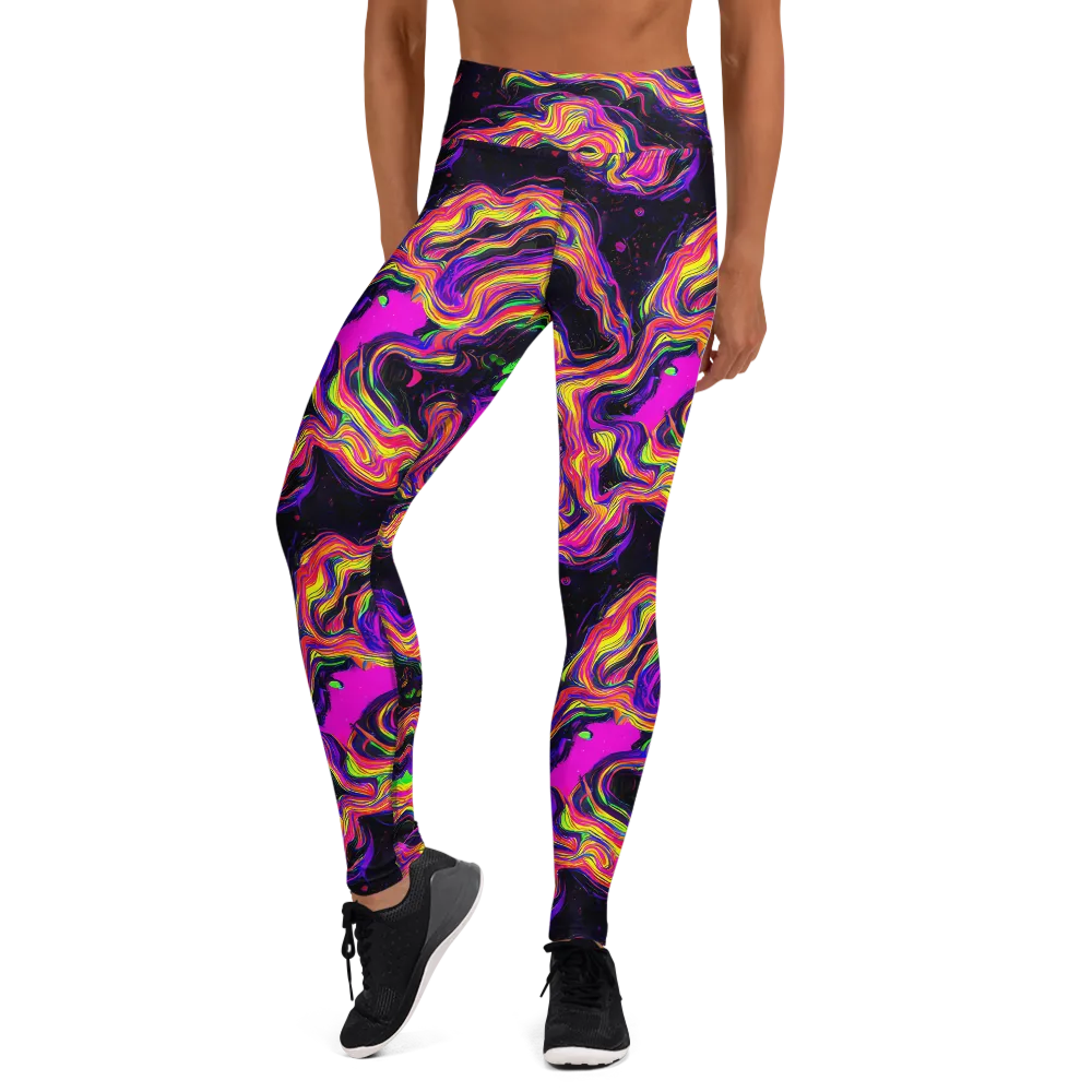 Acidwave on Yoga Leggings — Front