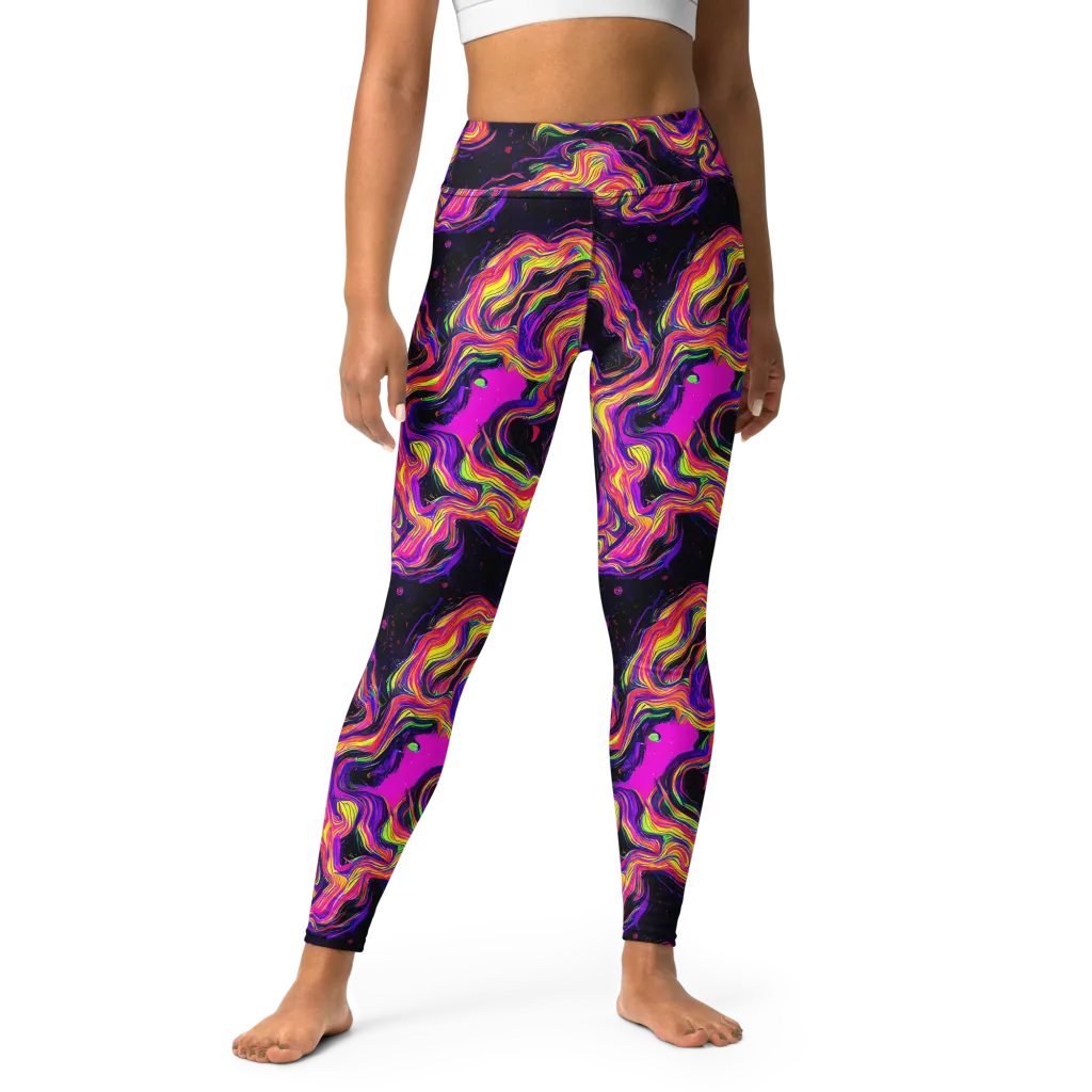 Acidwave on Yoga Leggings — Front