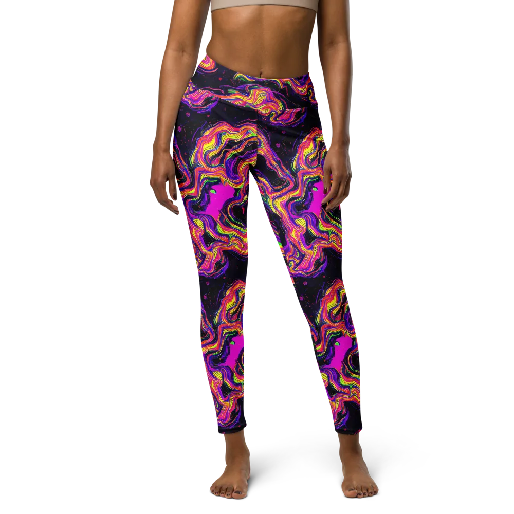 Acidwave on Yoga Leggings — Front