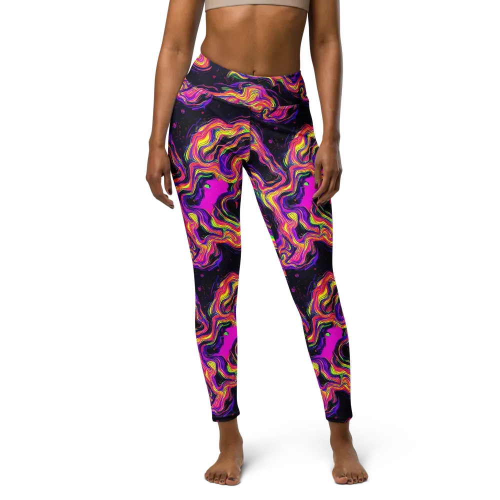 Acidwave on Yoga Leggings — Front