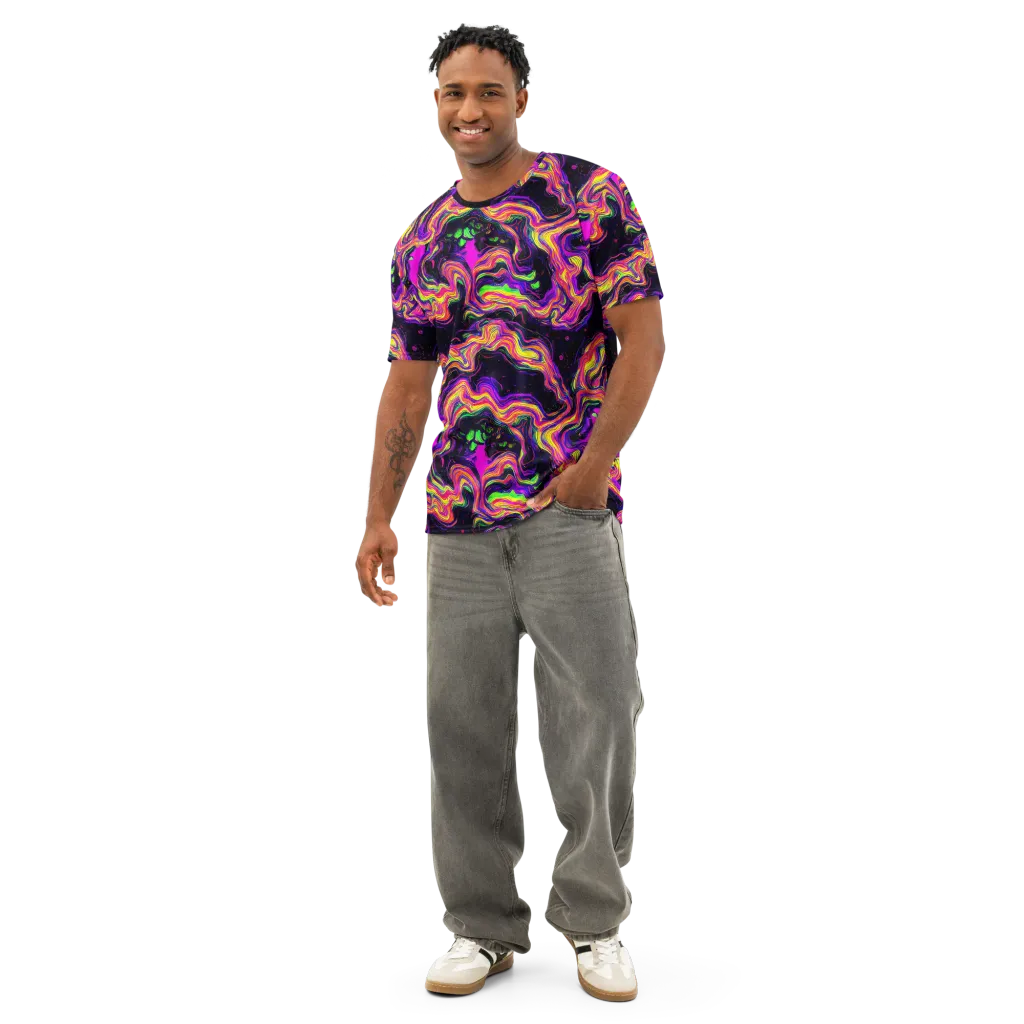 Acidwave on Men's Cotton Crew Neck T-Shirt — Front