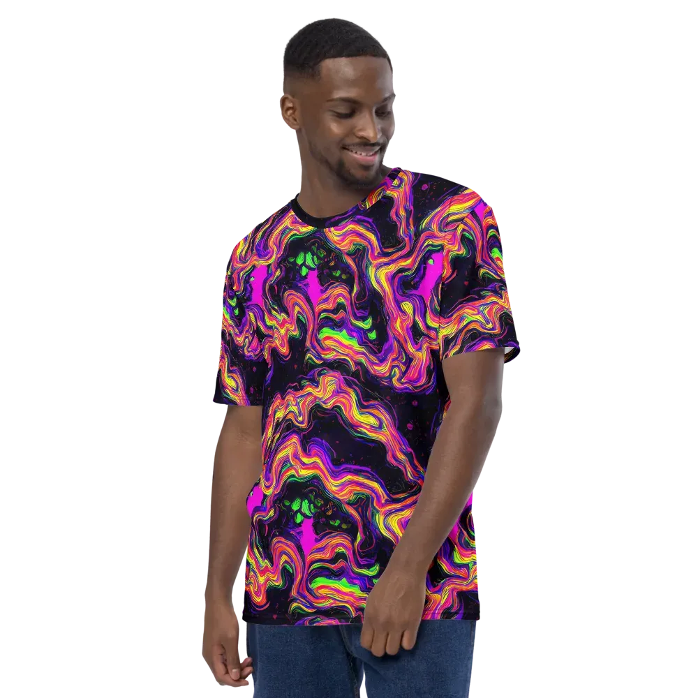 Acidwave on Men's Crew Neck T-Shirt — Left