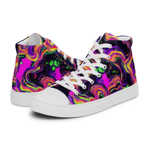 Acidwave on a Men's High Top Canvas Shoes