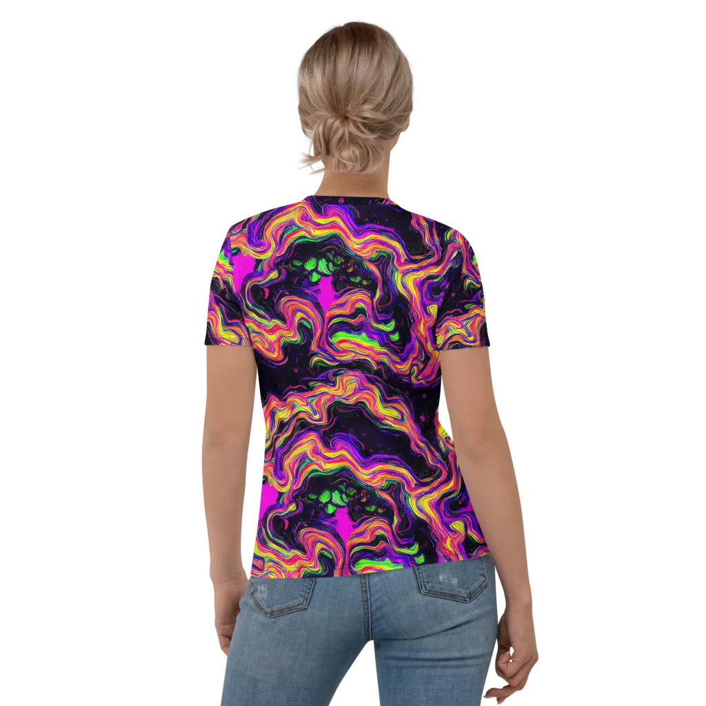 Acidwave on Women's Crew Neck T-Shirt — Back