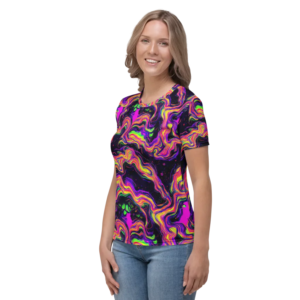 Acidwave on Women's Crew Neck T-Shirt — Left