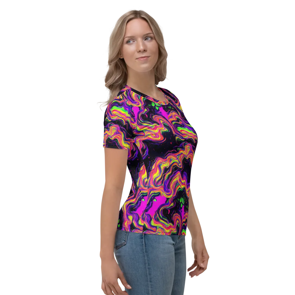 Acidwave on Women's Crew Neck T-Shirt — Right