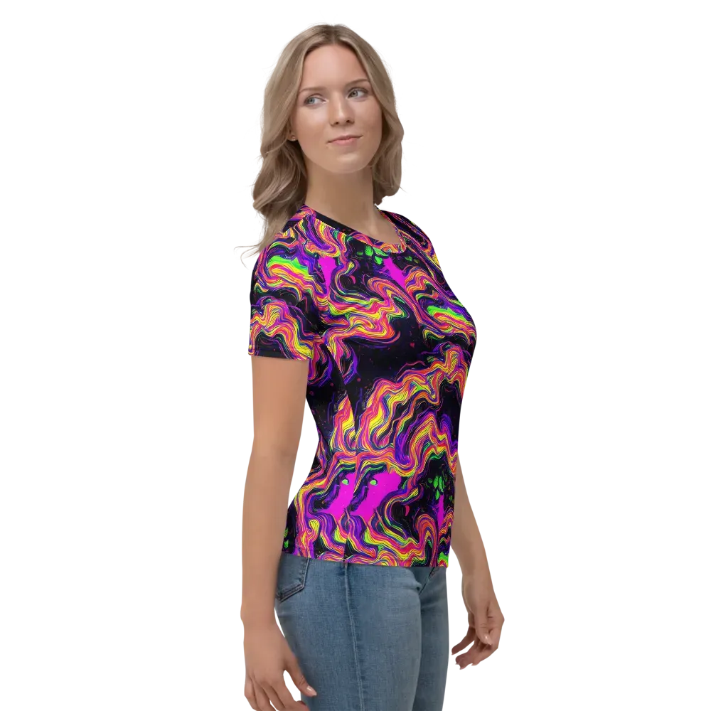 Acidwave on Women's Crew Neck T-Shirt — Right