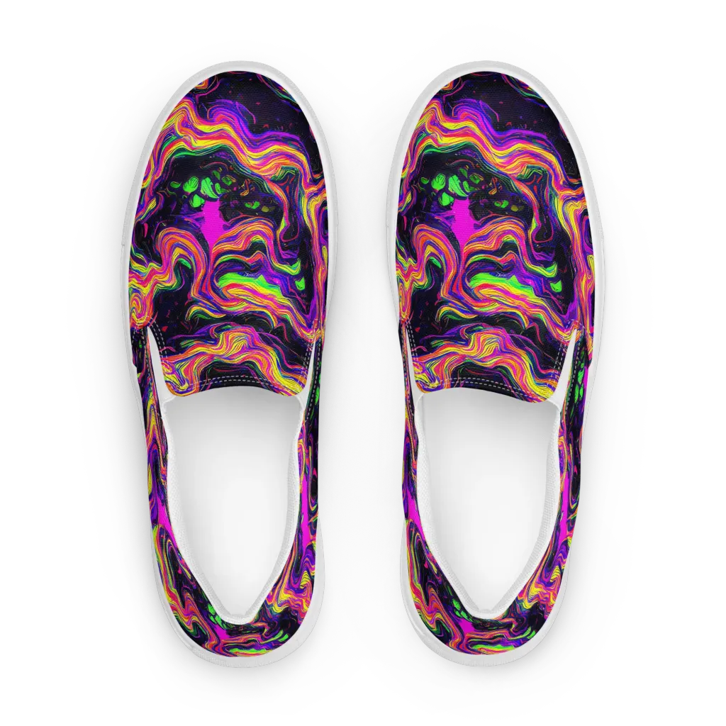 Acidwave on Men's Slip-On Canvas Shoes — Front