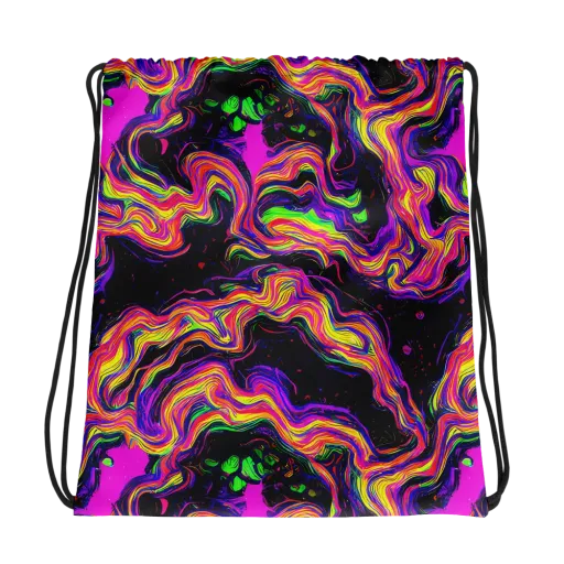 Acidwave on a Drawstring Bag