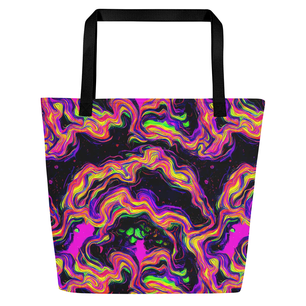 Acidwave on Large Tote Bag W/ Pocket — Front