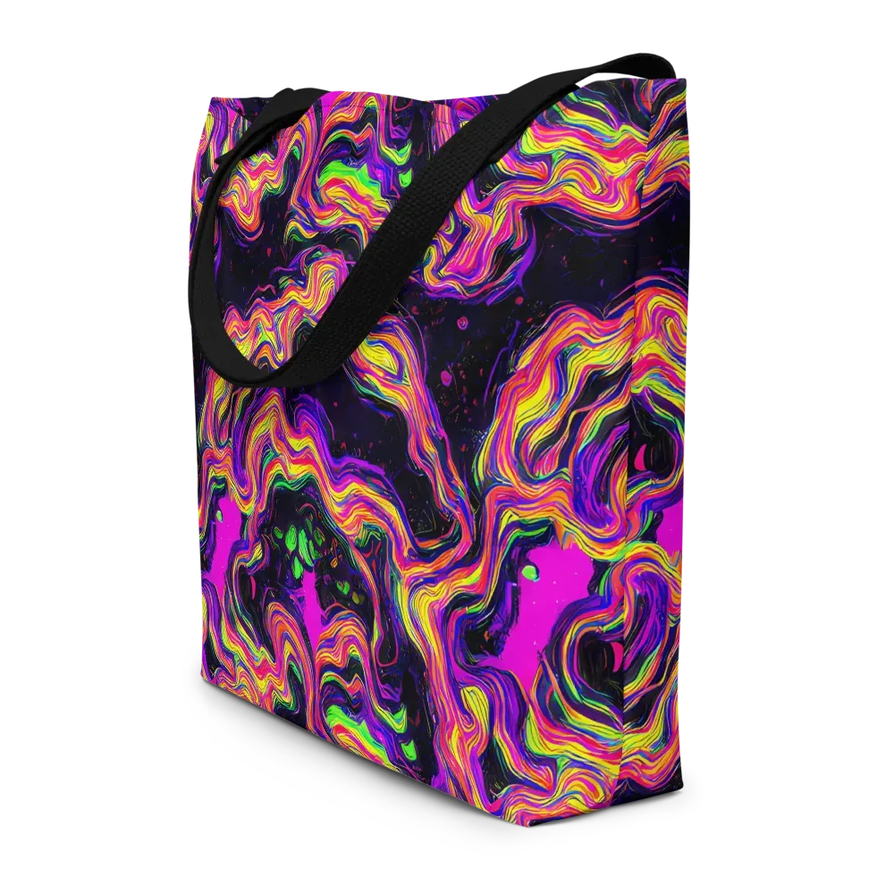 Acidwave on Large Tote Bag W/ Pocket — Front
