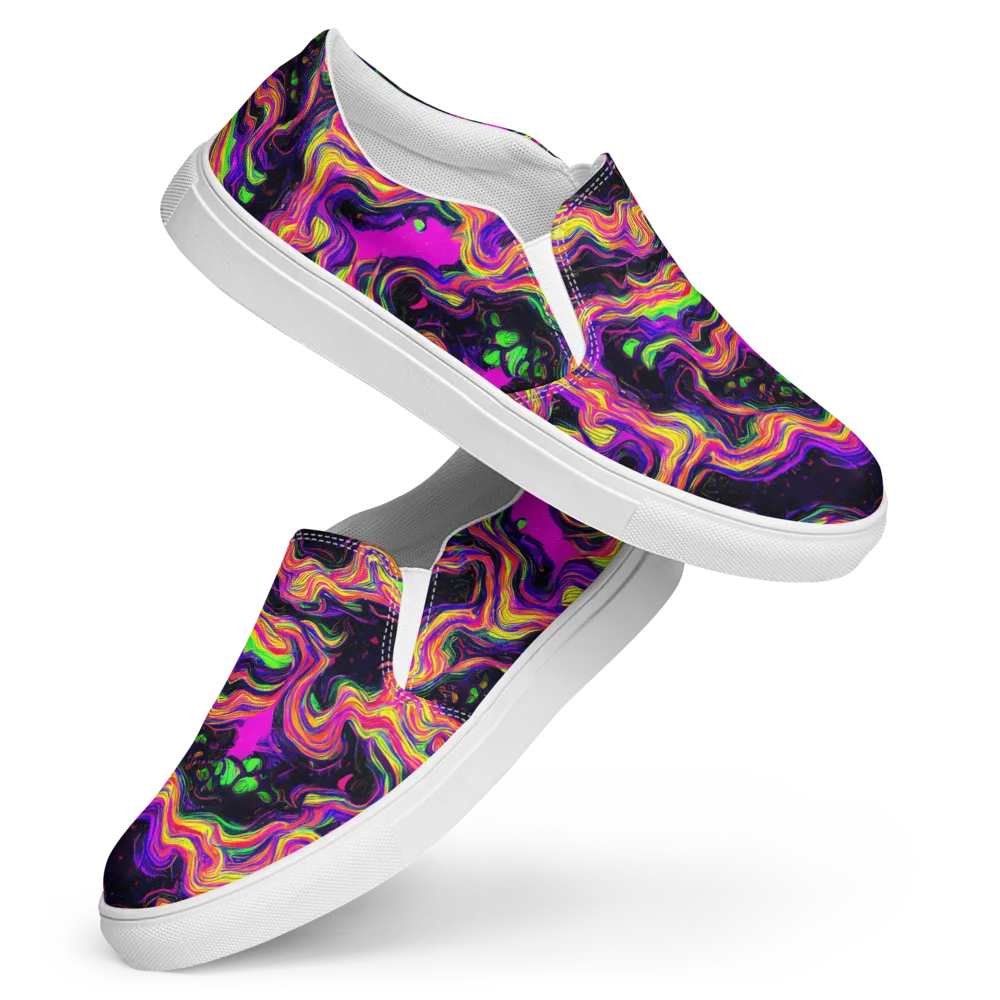 Acidwave on Women's Slip-On Canvas Shoes — Front