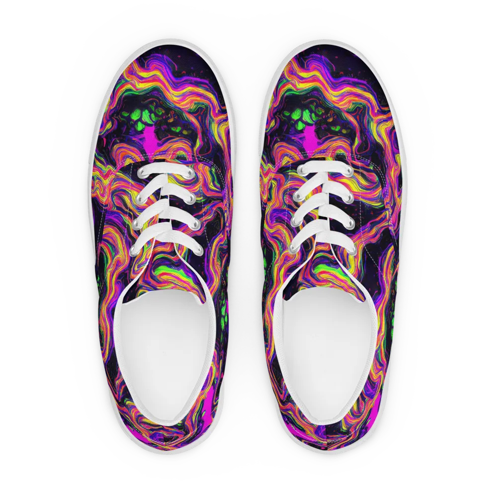 Acidwave on Men's Lace-Up Canvas Shoes — Front