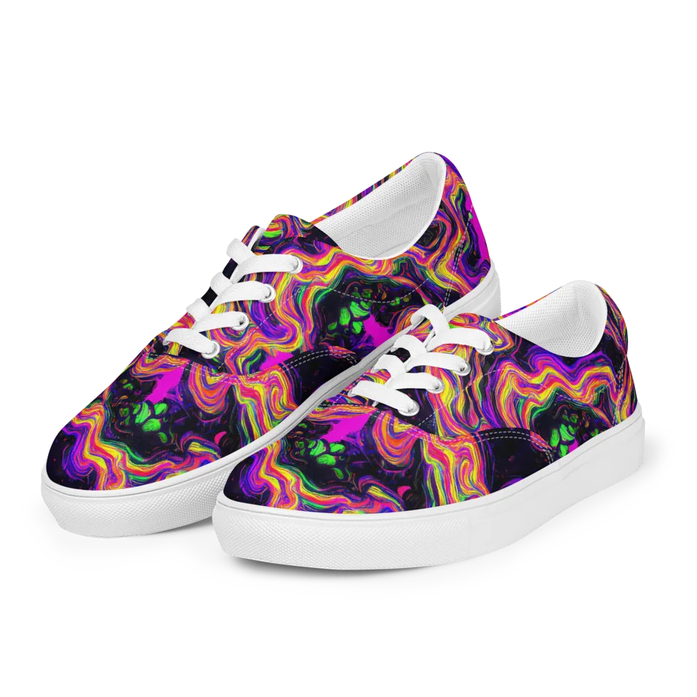 Acidwave on Men's Lace-Up Canvas Shoes — Left Front