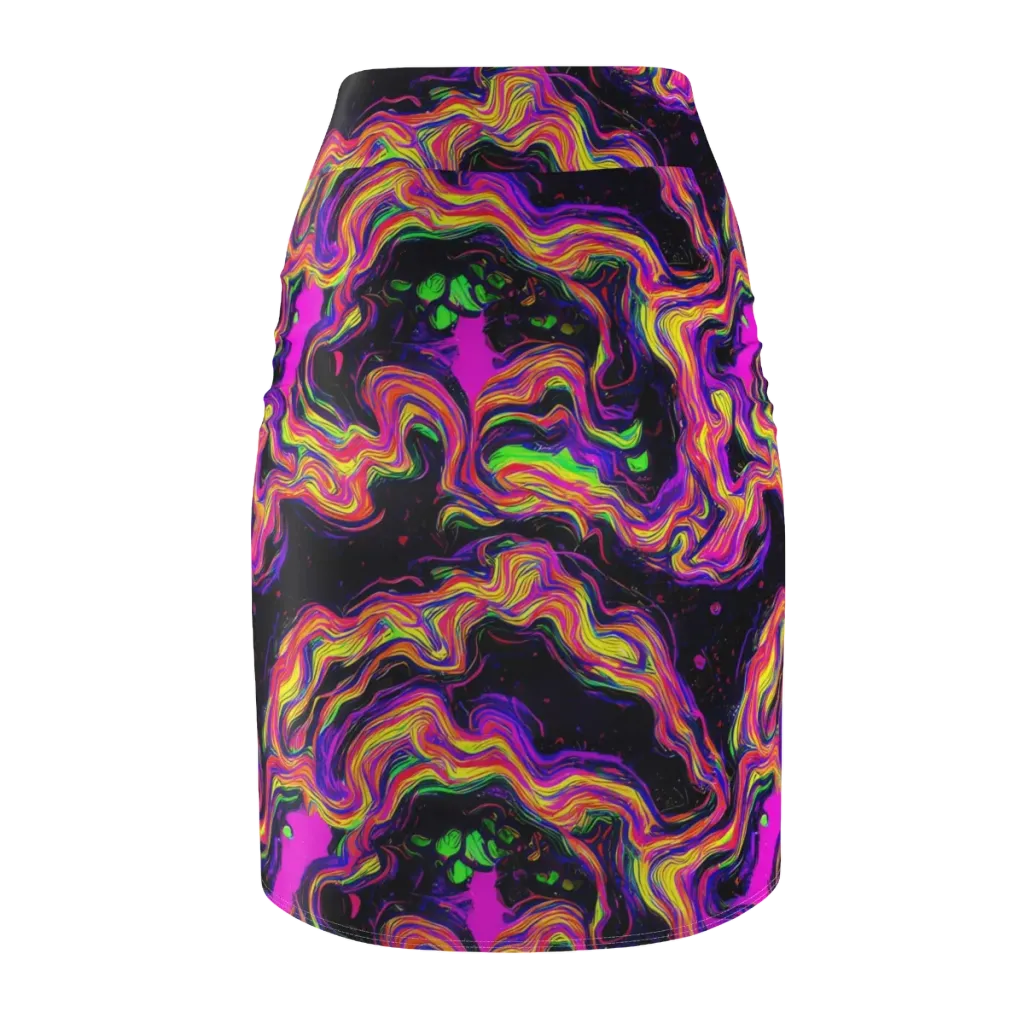 Acidwave on Pencil Skirt — Back