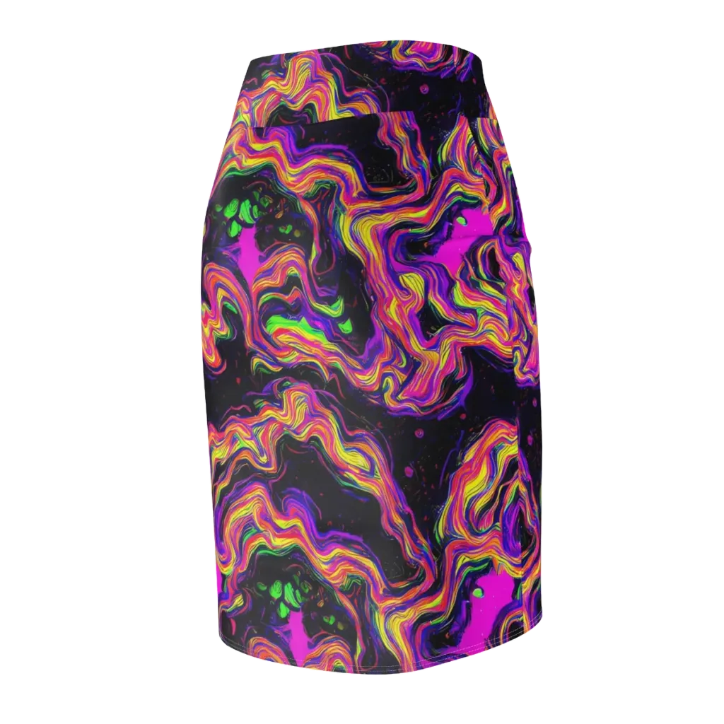 Acidwave on Pencil Skirt — Back Side