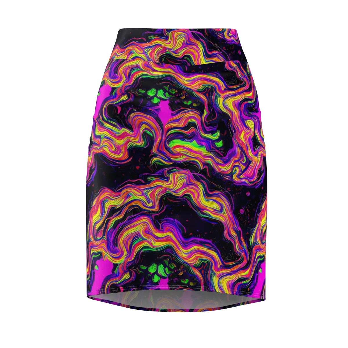 Acidwave on Pencil Skirt — Front