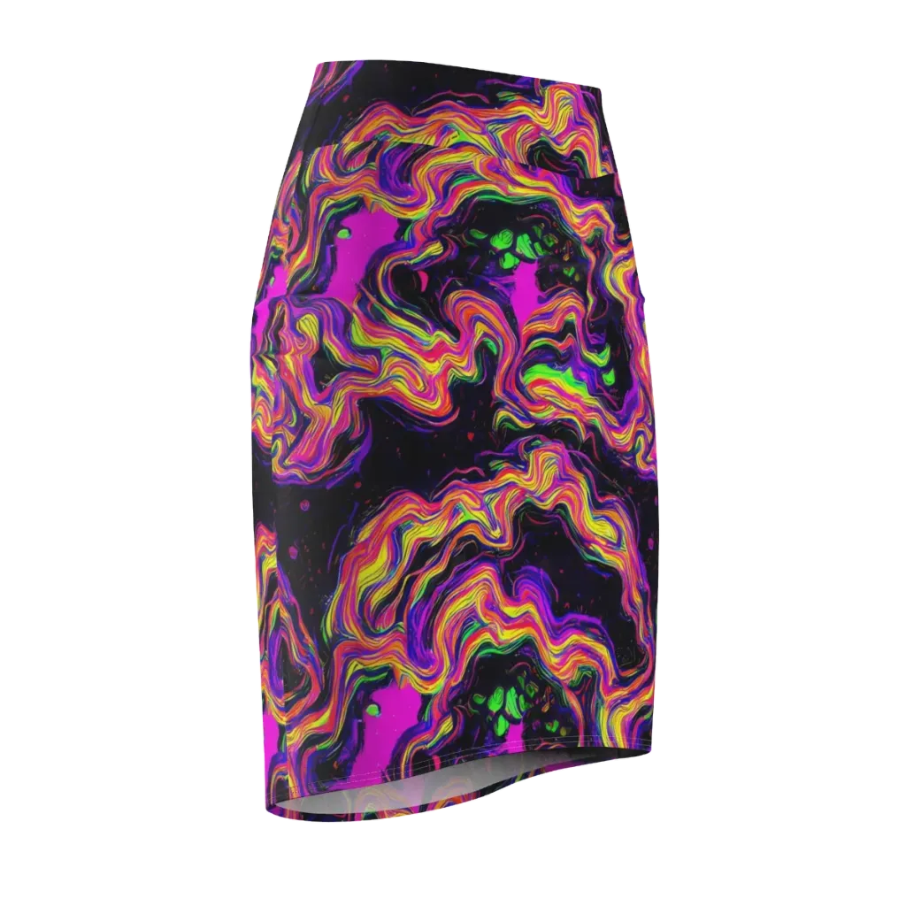Acidwave on Pencil Skirt — Front Side
