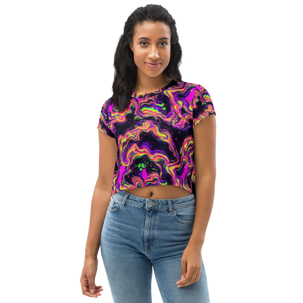Acidwave on Crop Tee — Front