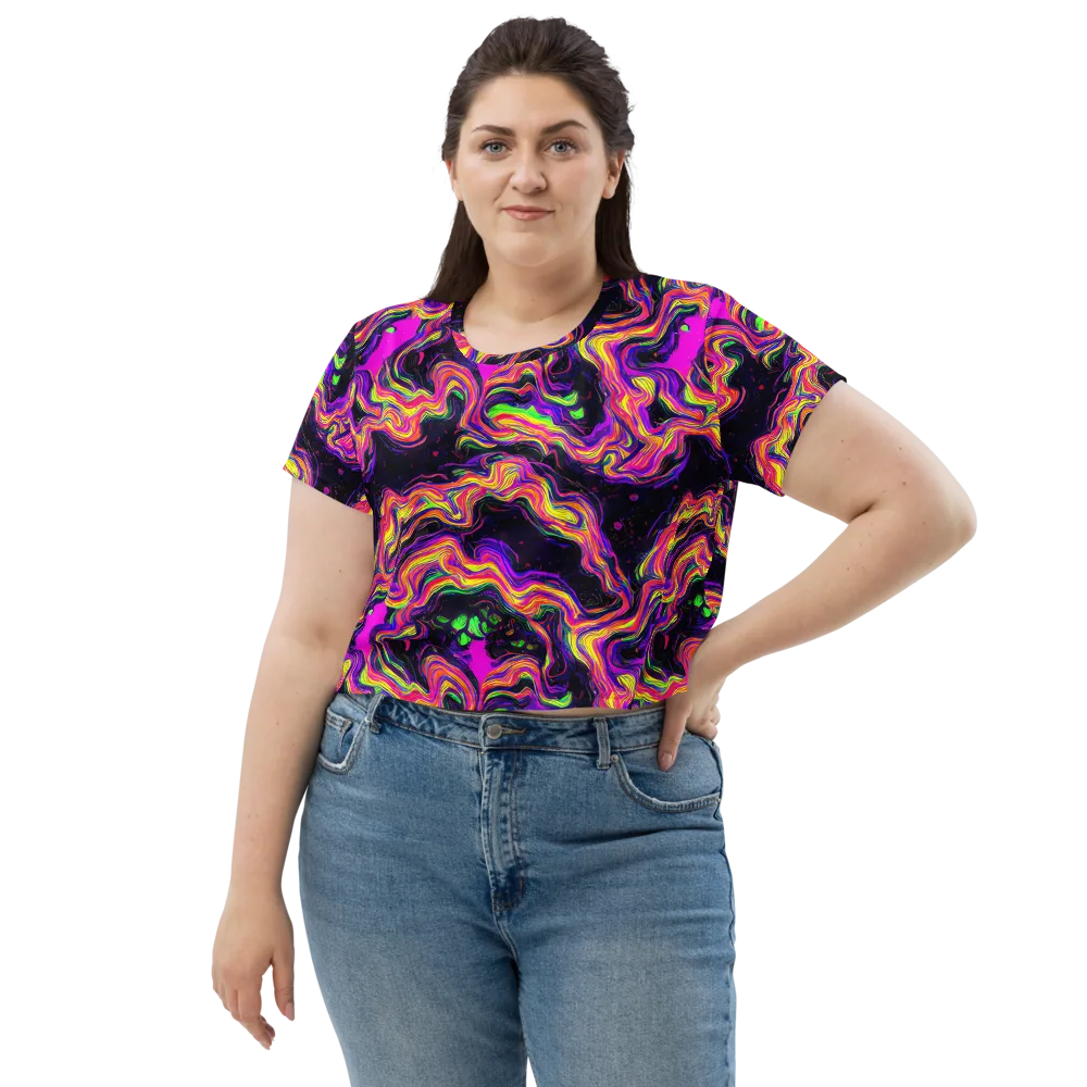Acidwave on Crop Tee — Front