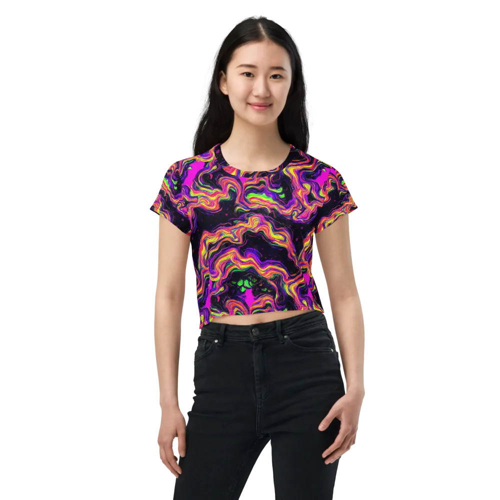 Acidwave on Crop Tee — Front