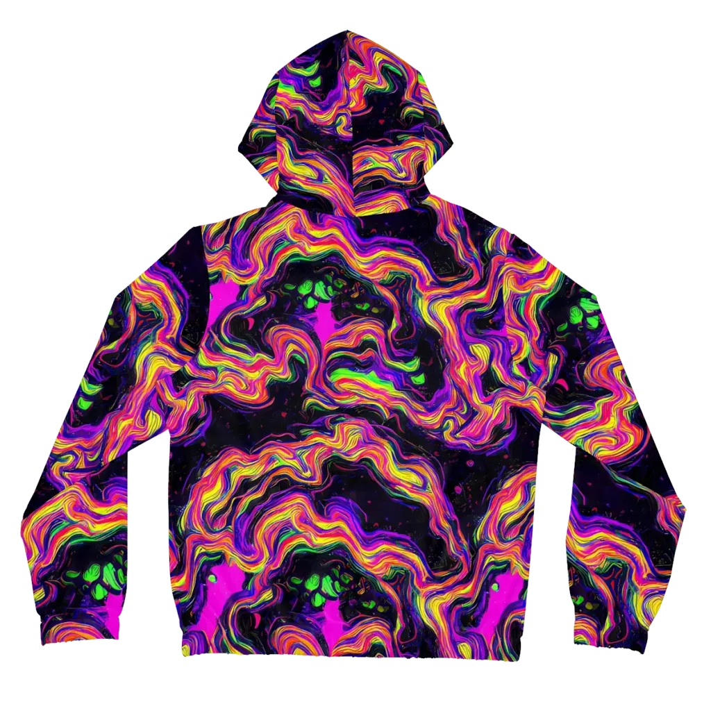 Acidwave on Women's Full-Zip Hoodie — Back